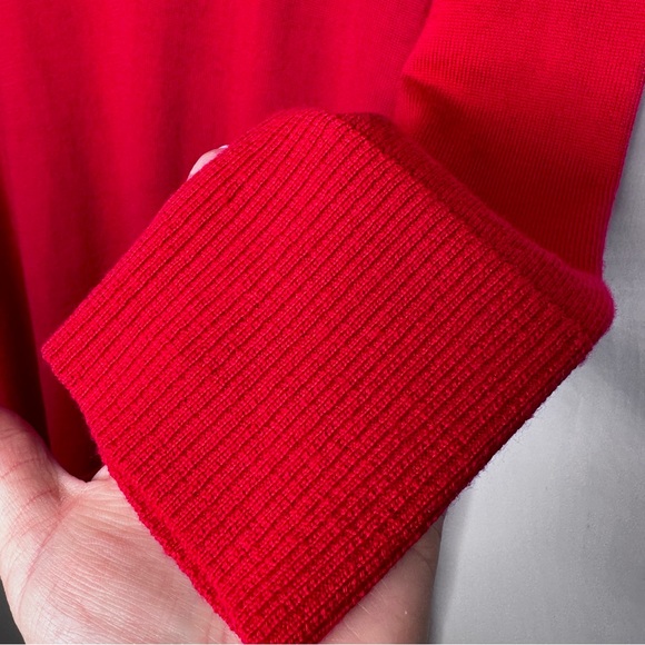 Eileen Fisher Cherry Red 100% Merino Wool Sweater Tunic Size XL - Picture 4 of 10